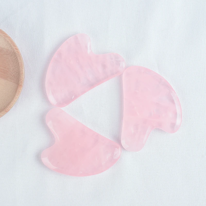 Массажер для лица из нефрита 60 х40х7 мм розовый кварц|Массажные инструменты| |