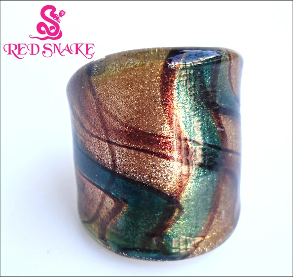 Модное кольцо с красной змеей ручной работы разноцветные кольца из муранского