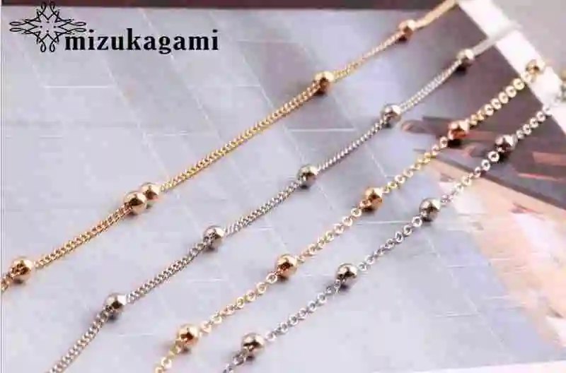 Alloy Beads Tassel Fine Chain Golden Silver 10 Meter/lot For DIY Fashion Tassel Drop Earrings Jewelry Making Accessories