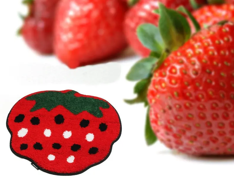 NiceRug красная клубника дизайн для гостиной ультратонкий коврик из микрофибры