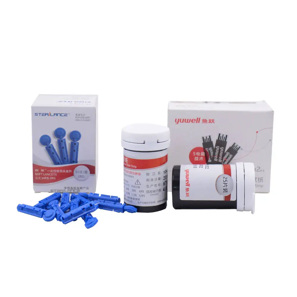 50 Strips mmol Глюкометр yuwell, тест-полоски для измерения уровня сахара в крови, 100 шт., тест-полоски для измерения уровня сахара в крови, монитор для измерения уровня сахара для 580/590 - Цвет: 50 Strips mmol