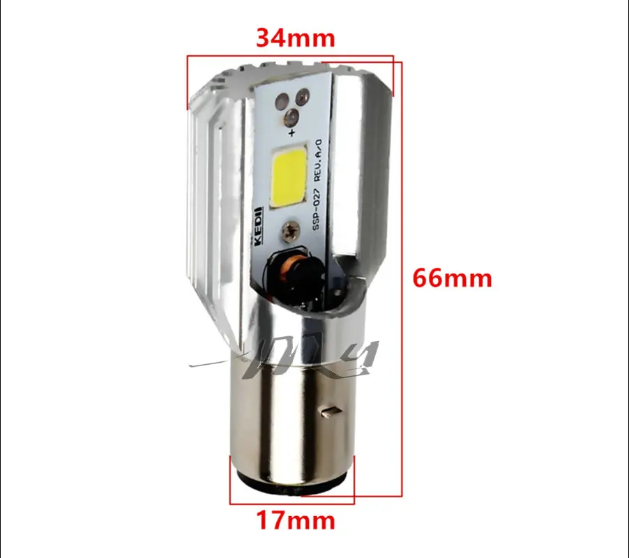 H6 светодиодные лампы для мотоциклетных фар COB Led 6 80 в 800 лм BA20D H/L лампа скутера ATV