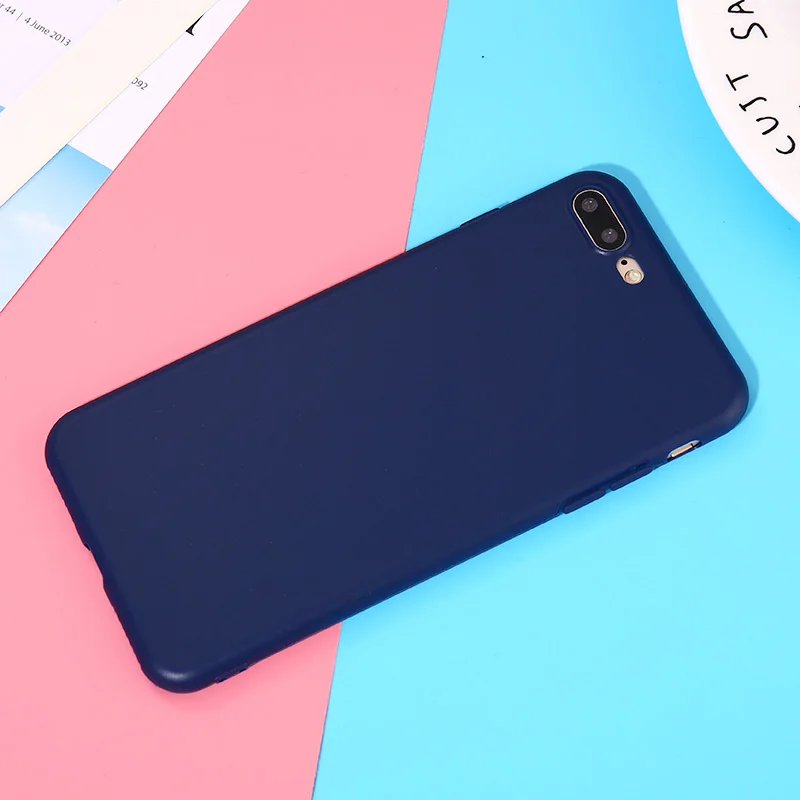 Цветной корпус для iPhone XS MAX XR X 8 7 6 S Plus силиконовый мягкий чехол из ТПУ матовый