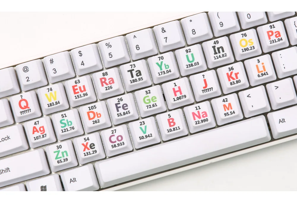 KBDfans химический элемент цикл колпачки OEM Dye-sub 32 клавиши в комплекте MAC ключи для cherry mx механическая клавиатура