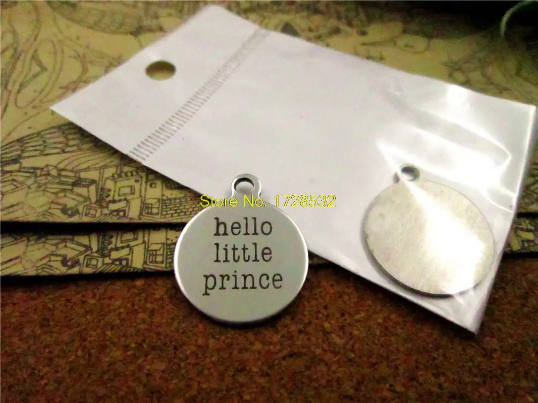 20 шт мм круг из нержавеющей стали круглый &quotПривет Маленький принц&quot одна