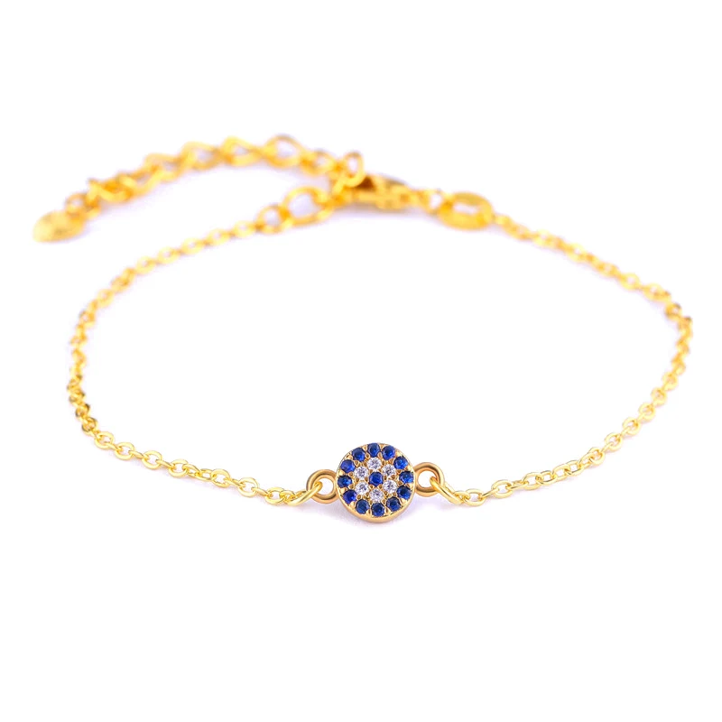 Gold Juya Olho Grego браслет evil Eye Поставки ручной работы золото/розовое золото регулируемые браслеты греческий глаз Шарм Браслеты для женщин и мужчин - Окраска металла: Gold