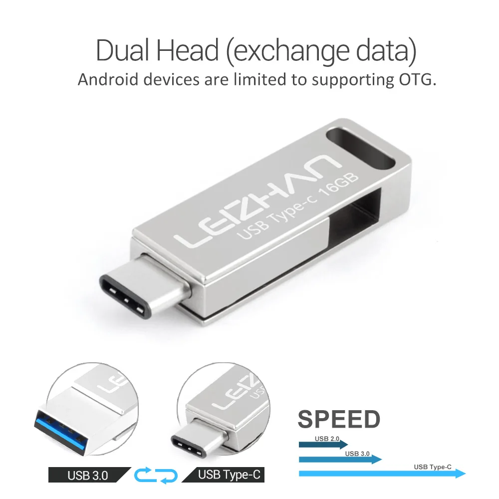 Металлический usb-флеш-накопитель leizhan высокоскоростной флеш-накопитель 3 0 Для Galaxy
