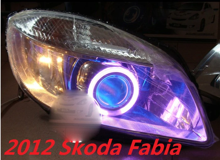 car Head light For Fabia Headlights 2009 2010 2011 2012 2013 2014year headlight DRL HI LO HID xenon | Автомобили и мотоциклы
