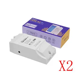Sonoff Pow R2 15A Wifi Smart Switch Monitor использование энергии умный дом Измерение мощности Wi-Fi переключатель управление приложением работает с Alexa - Комплект: 2pcs