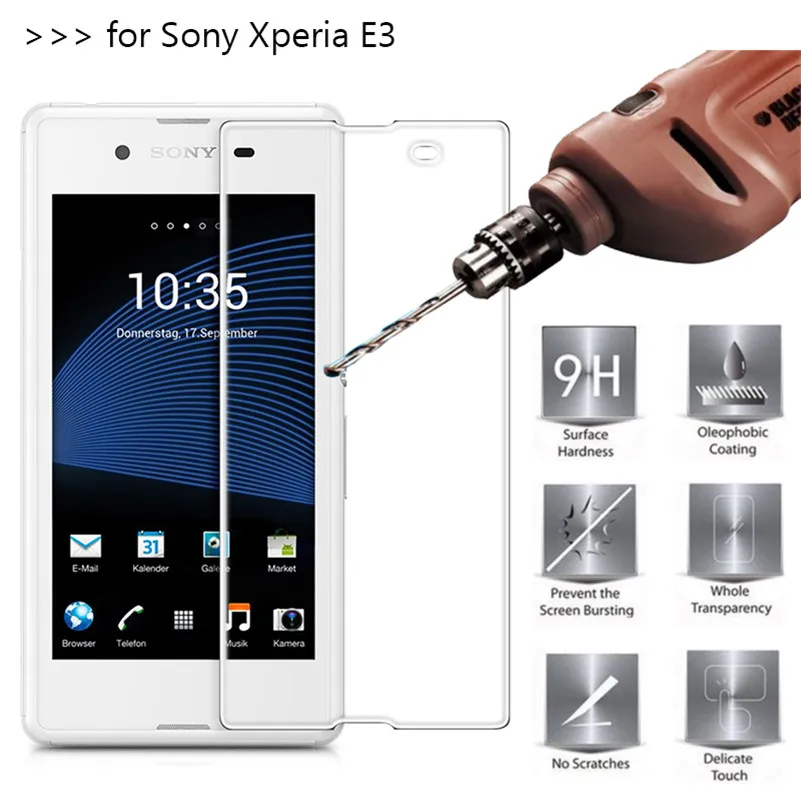 9H 2.5D 0 26 мм Премиум Закаленное стекло протектор для Sony Xperia E3 D2203 D2206 Защитная пленка