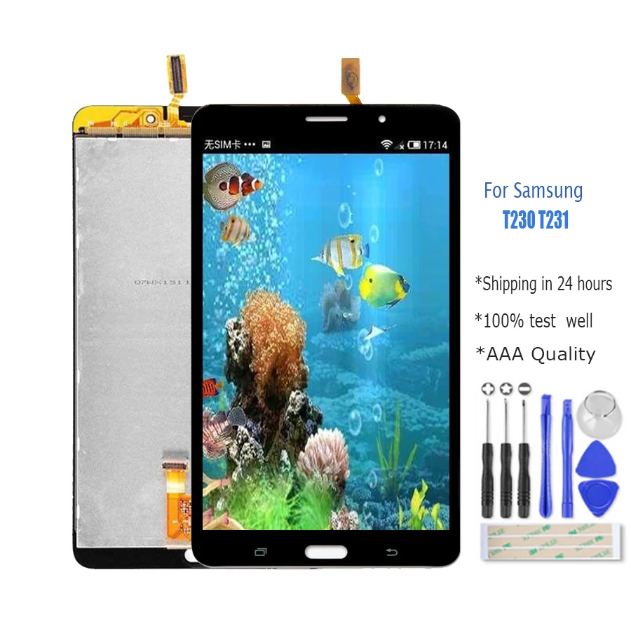 7 дюймовый сенсорный ЖК экран для Samsung Galaxy Tab 4 0 с дигитайзером T230 T235 цифровым