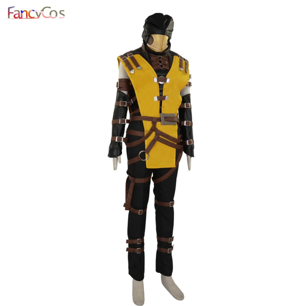 Хэллоуин Mortal Kombat Скорпион Ханзо хасаси костюмная маска косплей игра взрослый костюм фильм высокое качество люкс
