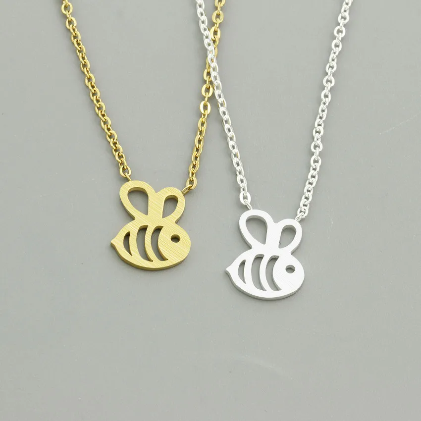 V привлечь 2017 Нержавеющая сталь Bumble Bee Цепочки и ожерелья цвета: золотистый