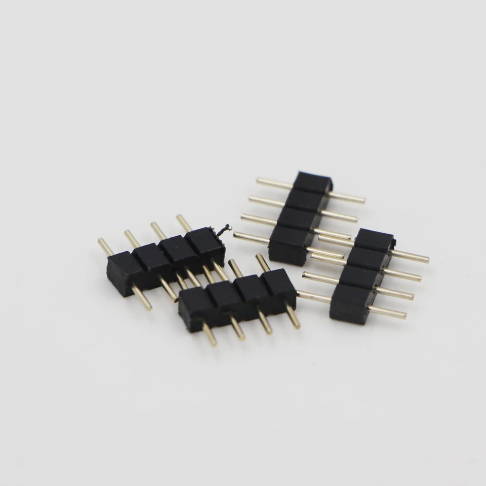 20 шт./лот solderless 4 pin RGB клеммы иголки мужской тип Двойная маленькая часть 3528 5050