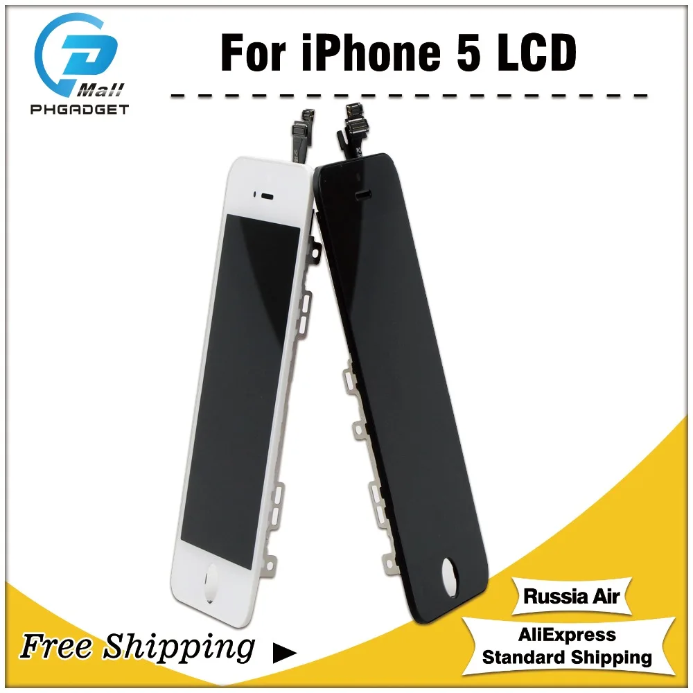 1 шт. AAA качество ЖК дисплей с сенсорным экраном для iPhone 5 5G Дисплей сборка замена