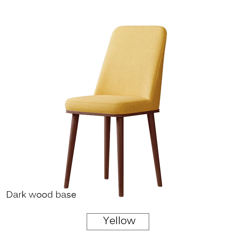 Wooden base Yellow Скандинавский INS обеденный стул PU мода творческая современная в стиле минимализма мебель стол и стул Повседневный кофе офис домашний стул - Цвет: Wooden base Yellow