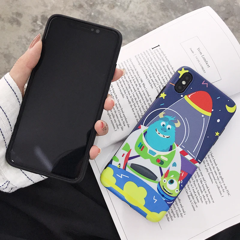 Милый мягкий чехол для iphone XS Max с мультяшными монстрами из университета задняя