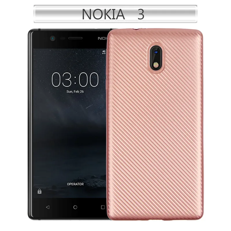Чехол WolfRule для Nokia 3 Роскошный чехол с полной защитой из углеродного волокна