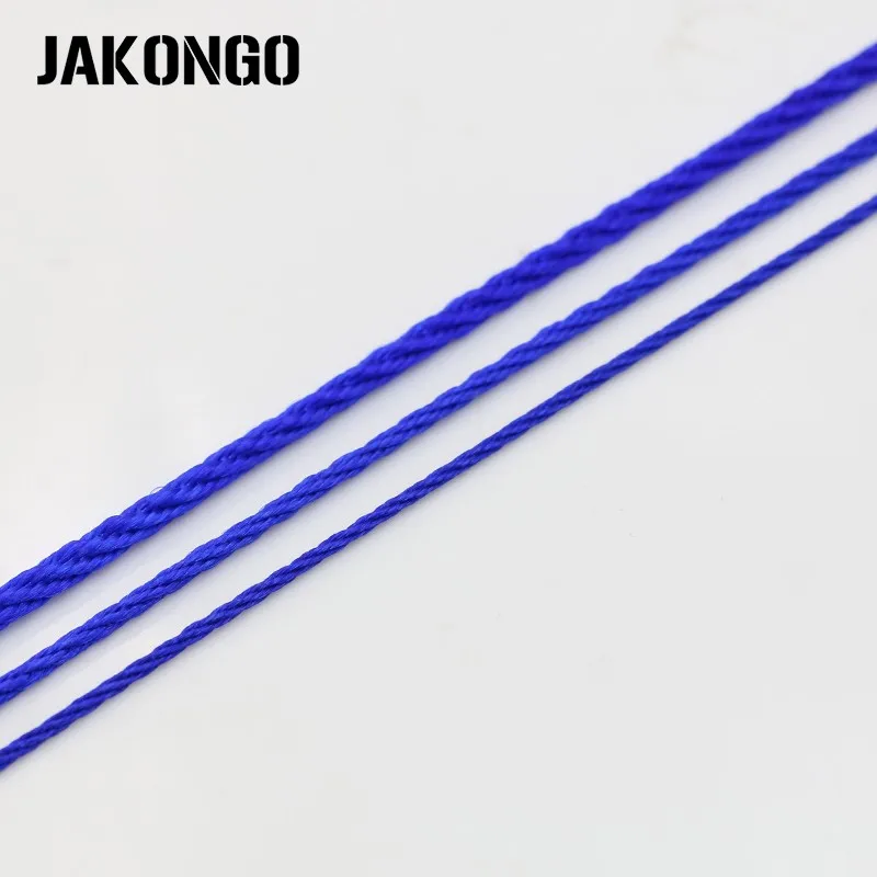 Круглая плетеная нейлоновая веревка JAKONGO 1 5 мм для изготовления ювелирных