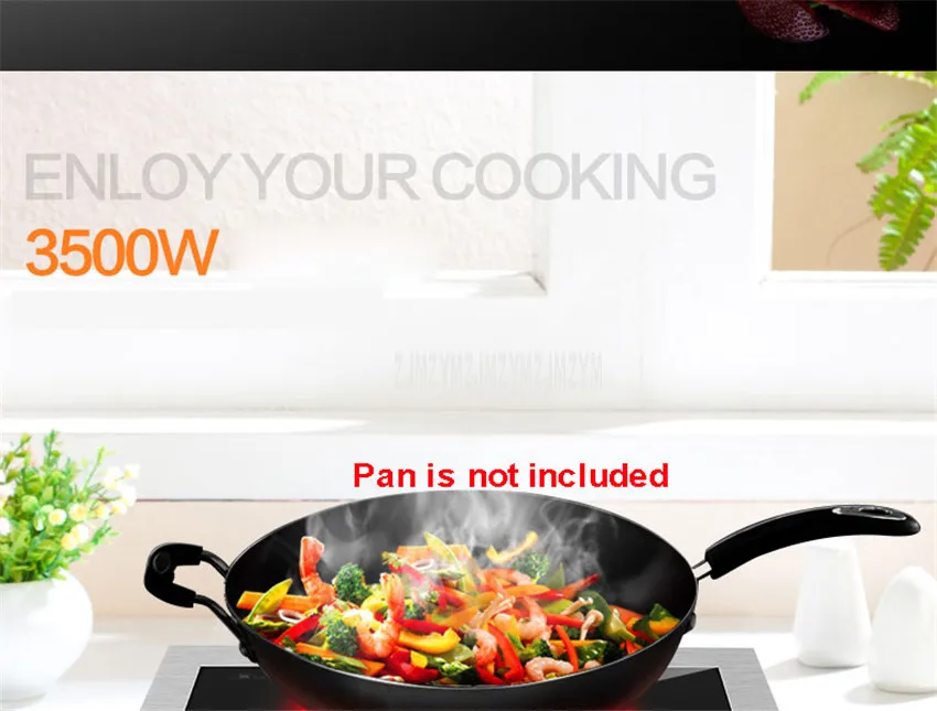 3500W High Power Commercial Electric Induction Cooker Stir-frying Electric Oven Plate Cooker Black Crystal Panel Cooktop SY3501