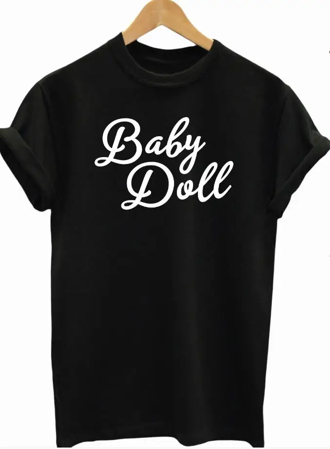 

BABY DOLL Women tshirt Casual Cotton Hipster Funny t shirt For Lady Yong Girl Top Tee Drop Ship ZY-36