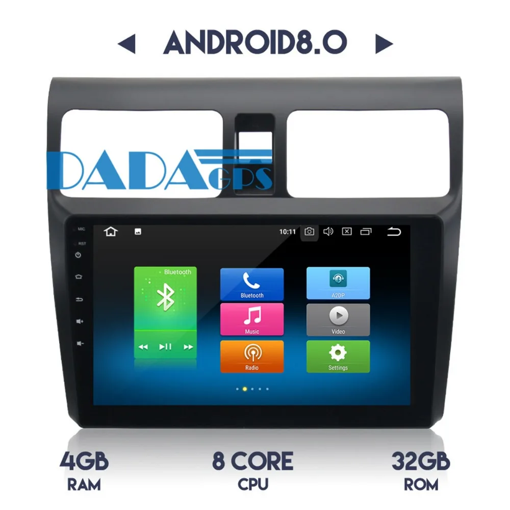 10 2 ''Android 8 0 4G RAM автомобильное радио GPS навигация Мультимедиа для SUZUKI SWIFT 2005 2010