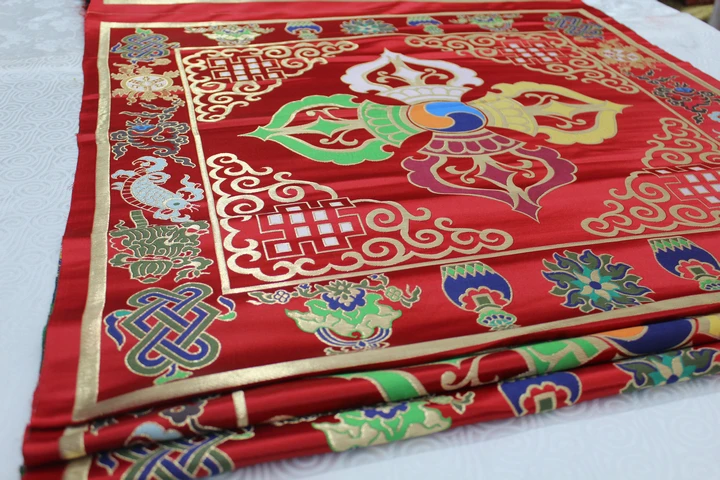 1 шт. Тибетский этнический характеристики Буддизм сотканный жаккардовая ткань