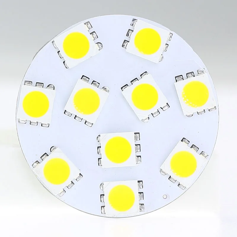 Светодиодная круглая плата G4 10LED SMD 5050 широкое напряжение 12 В постоянного тока