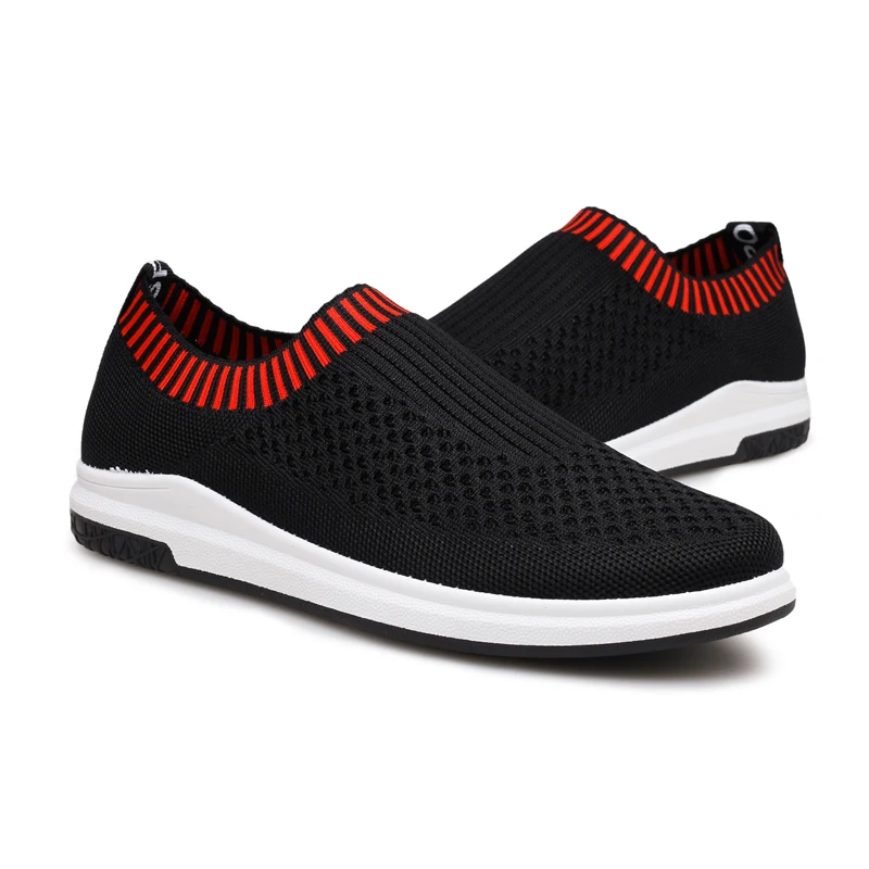 High Top Men's Summer white Weaving espadrilles Men Sock Shoes Comfort Slip On Breathable Chaussure Male Luxury Brand E4 | Обувь