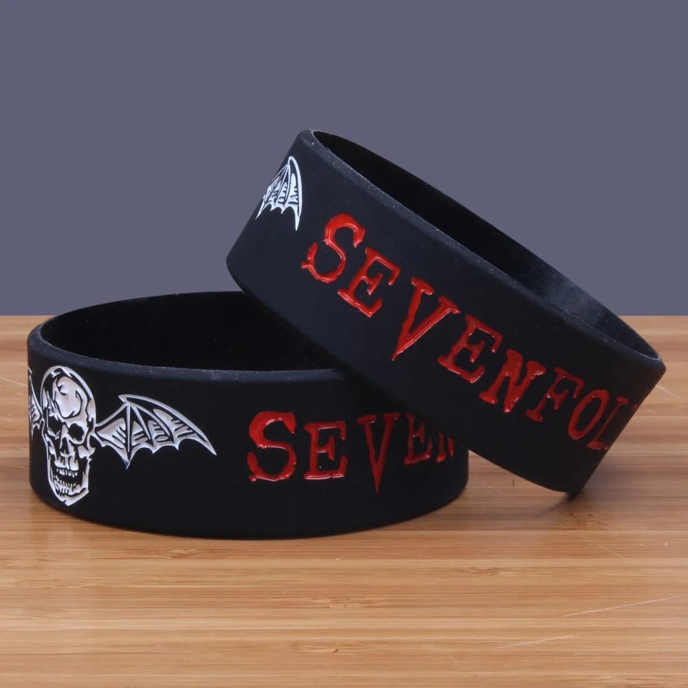 Новый 1 шт. SEVENFOLD AVENGED Силиконовый браслет с буквами для мужчин широкий рок