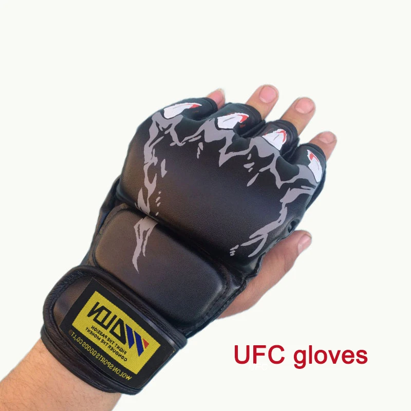 Бокс Перчатки Половина Finger рукавицы Санда Boxeo Ultimate Fighting Championship hongdolph для бокса