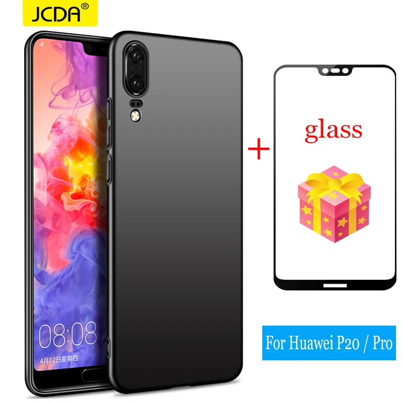JCDA Case For Huawei P20 Pro silicone flip PC matte Hard Back case cover for glass |