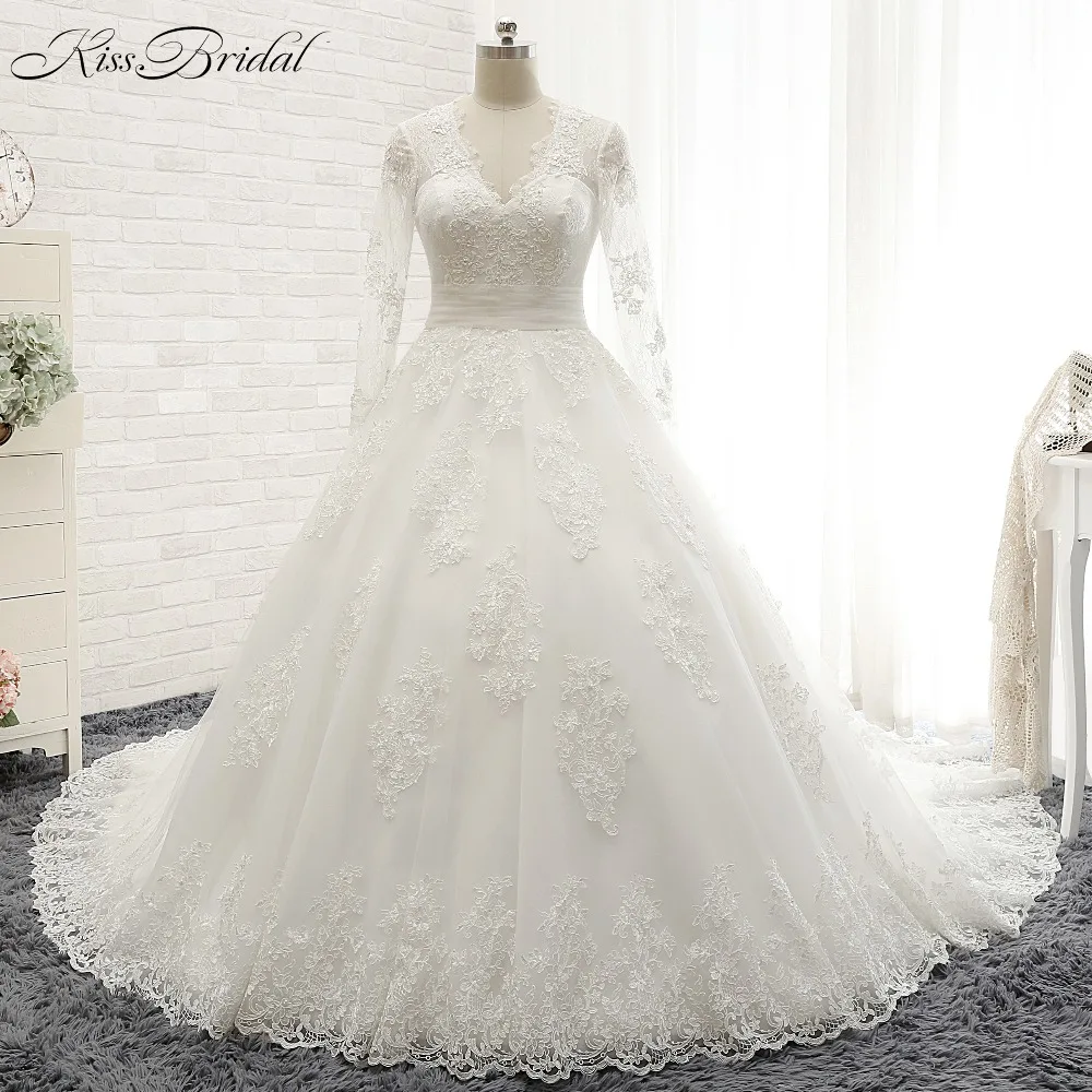 Vestido de noiva свадебное платье с длинными рукавами 2017 прозрачной тюлевой спиной