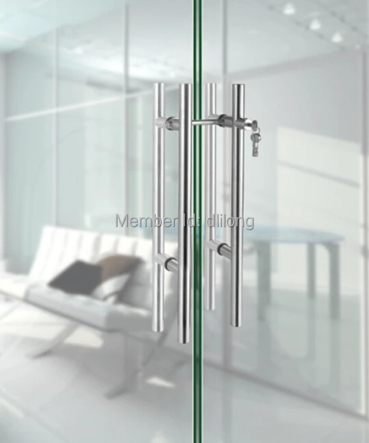 Замки для стеклянных раздвижных дверей из нержавеющей стали ручки 800 мм|glass door