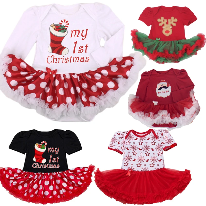 Одежда для маленьких девочек Новинка 2018 г. рождественские боди Детский