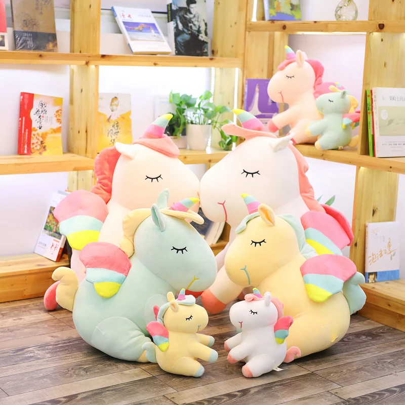 Большой размер мягкий единорог плюшевые игрушки kawaii детские для детей девочки