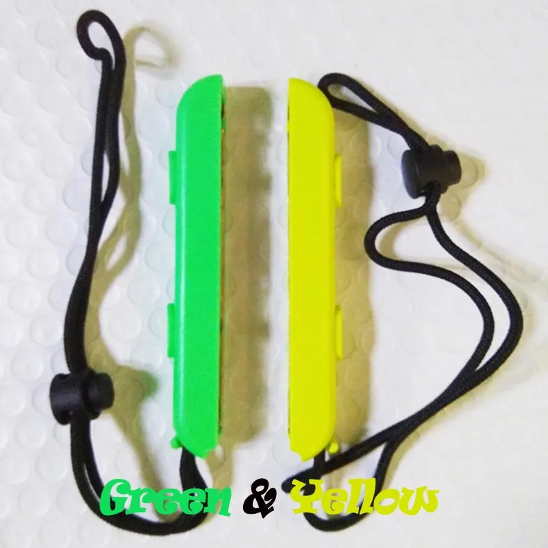 Green-Yellow 1 пара переключателей Joy-Con, ремешок на запястье, ремешок на запястье, 20 разных цветов - Цвет: Green-Yellow