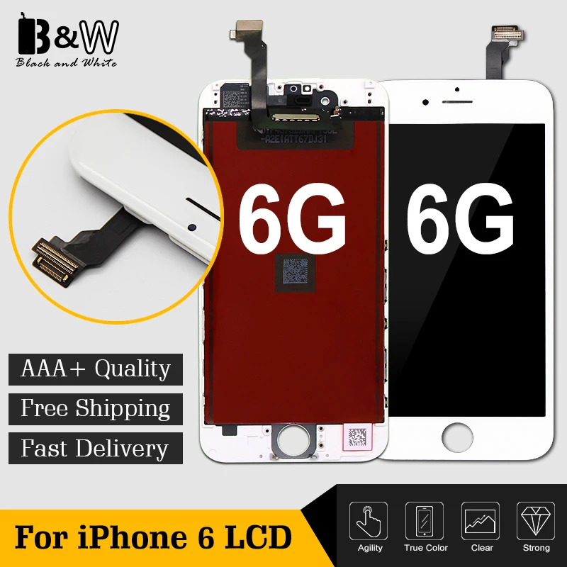 

20PCS/LOT AAA Quality Quick Shipping For iPhone 6 LCD Display With Touch Screen Digitizer Assembly No Dead Pixel Free DHL Ship