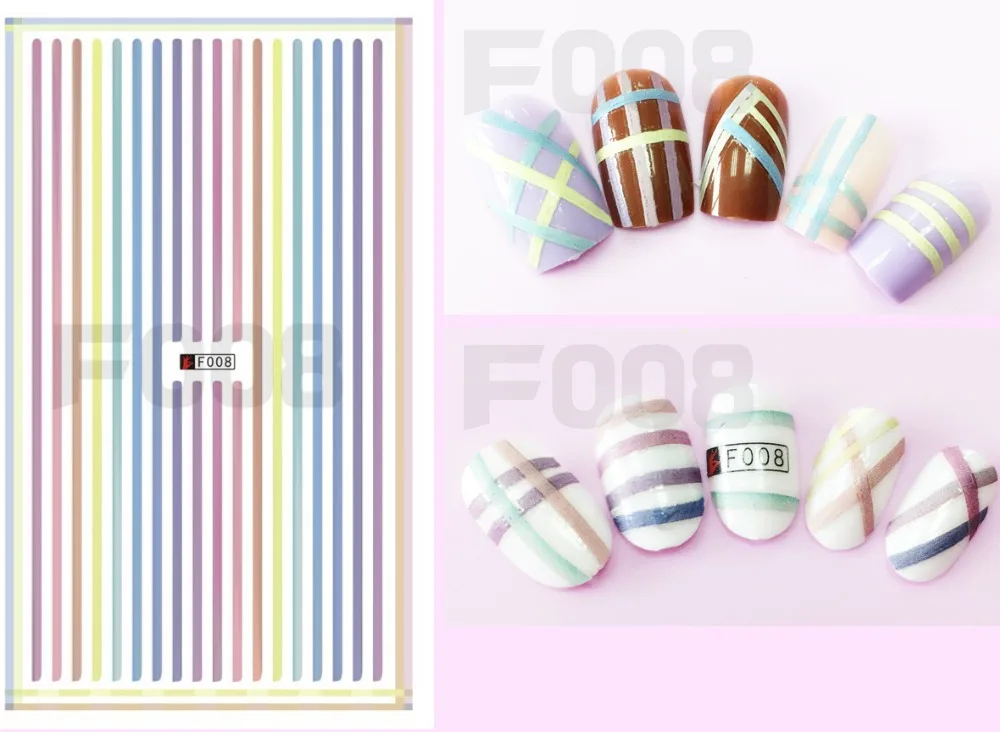 1 шт. супер тонкие 3D наклейки для ногтей наконечники клей накладных декоративные