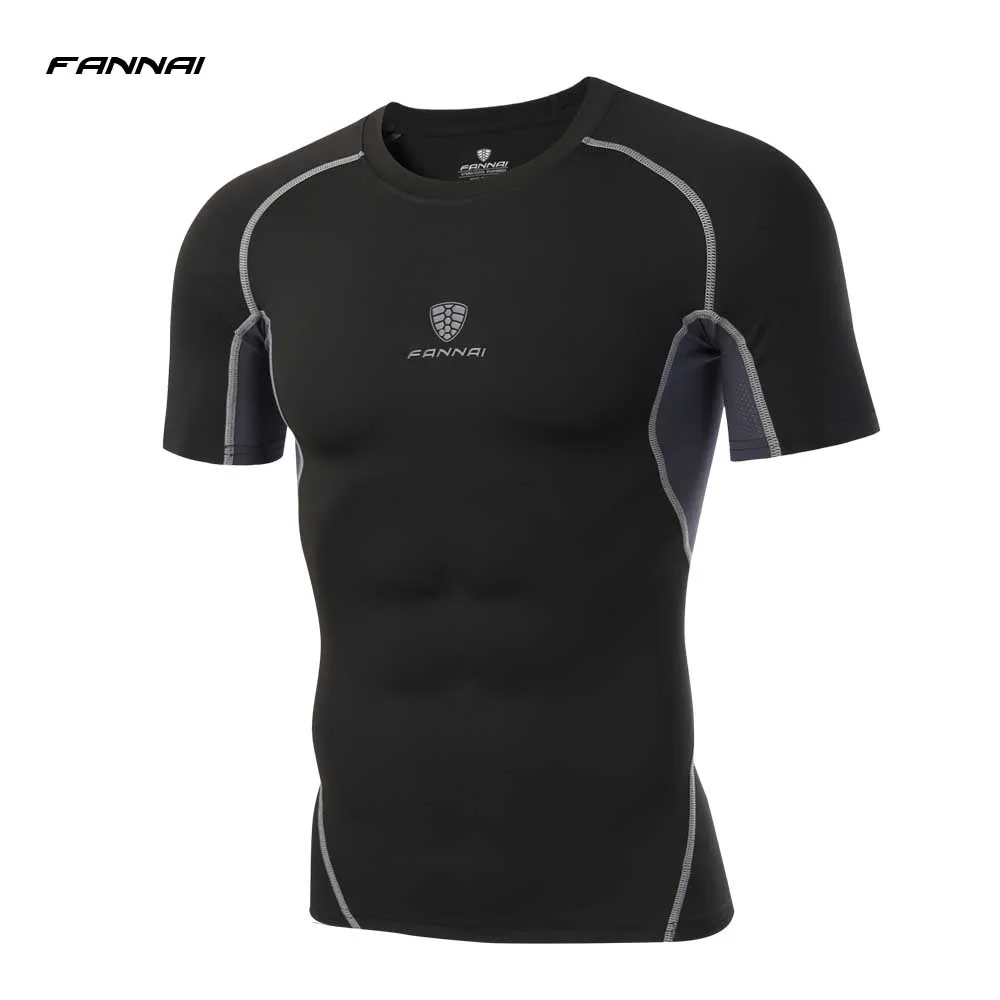FN19 Short sleeve Дышащие летние мужские футболки для бега, для тренажерного зала, фитнеса, с коротким рукавом, свободная футболка, топы для тренировок, быстросохнущие, для тренировок, Джерси, спортивная одежда - Цвет: FN19 Short sleeve