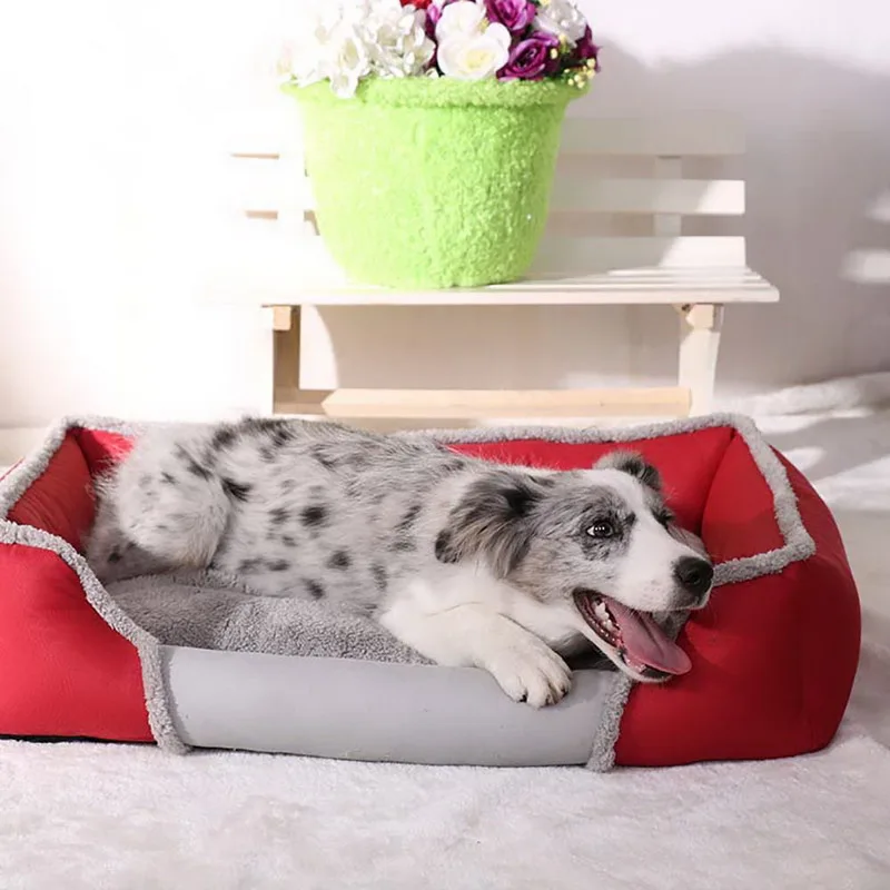 Hoomall мягкая теплая хлопковая кровать для собаки и диван собачье Гнездо Дом осень