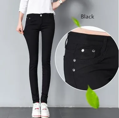 Spring & Autumn Pencil Pants For Women Skinny Femme Trousers  Candy Color Solid Slim Female Pants  Capris