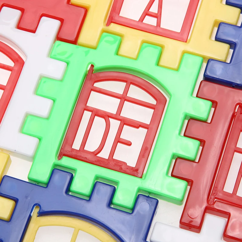 24 шт. строительные игрушки для детей пластиковые цветные блоки детские дома