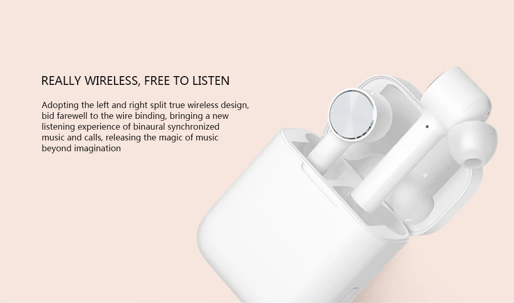 Xiaomi Bluetooth наушники TWS Air белые Беспроводные Мини спортивные невидимые наушники Портативный сенсорный одиночный и двойной ушной штекер