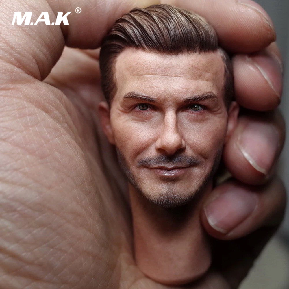 

1/6 Scale Male Figure Accessory Soccer Star David Beckham Head Sculpt Model Toys for 12" Man Body Model Toy