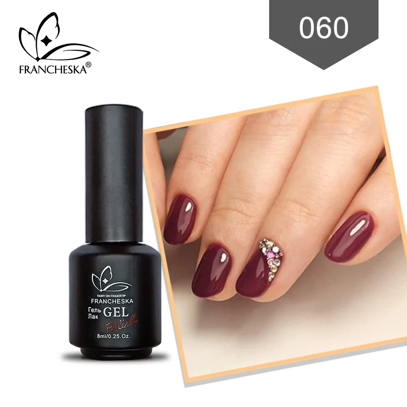 Francheska 060 Francheska гель лак для ногтей гель лак 80 цветов светодиодный УФ nagels spulletjes oje впитывающий полуперманентный Smalto для unghie Гель-лак - Цвет: Francheska 060