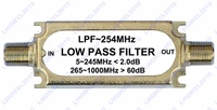 catv low pass filter f type connector lpf 254mhz 75ohm