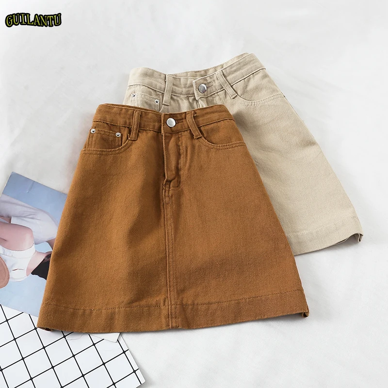 Модная легкая короткая джинсовая мини юбка для женщин летняя повседневная микро