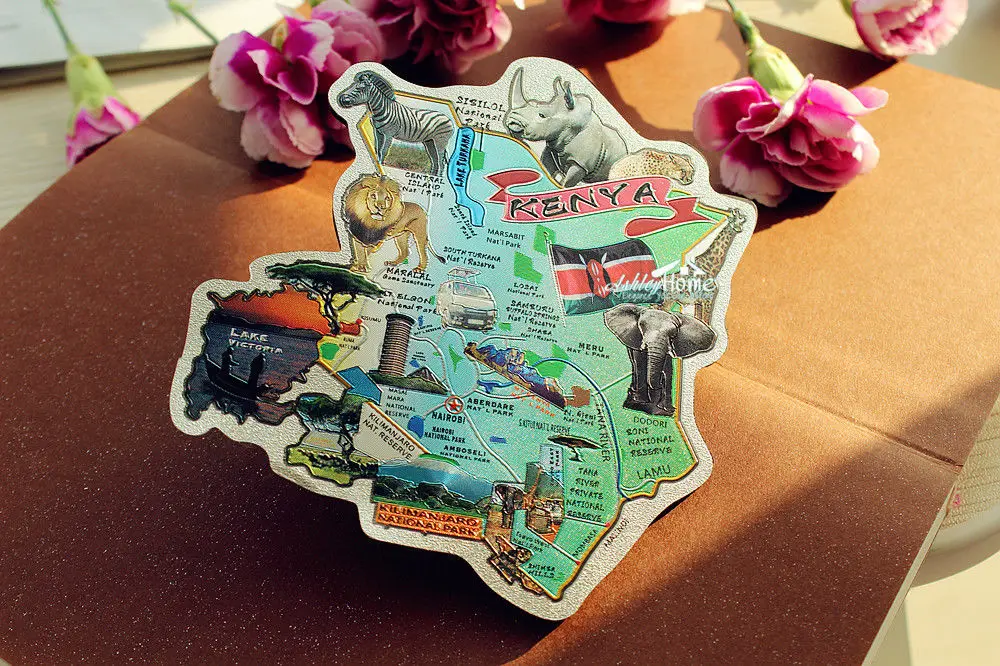 Кения туристических путешествий Сувенирный магнит на холодильник|souvenir fridge