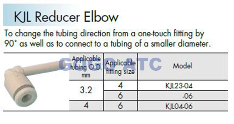 SMC type High quality fittings KJL23-00 O.D 3.2mm thread Union Elbow one-touch mini pneumatic | Строительство и ремонт